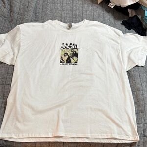SCOWL  “shot down” White Graphic T-Shirt